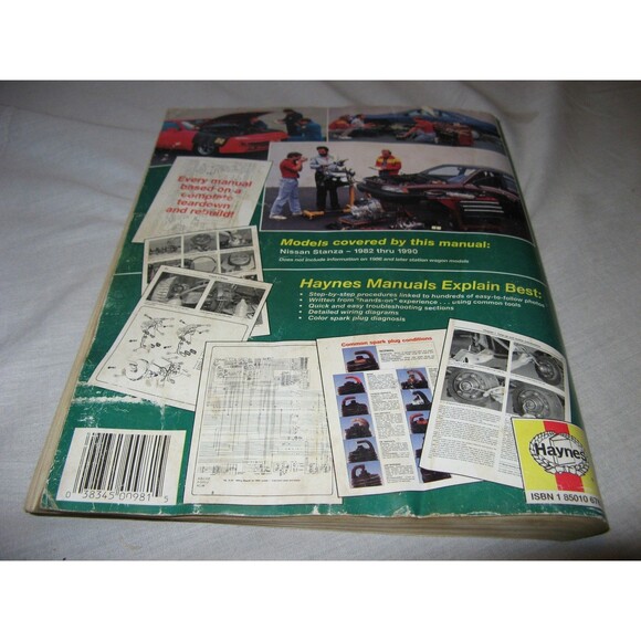 Haynes Repair Manual Nissan Datsun Stanza 1982 thru 1990 Sedan Hatchback 72060 - Picture 2 of 2